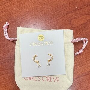 Girls crew moon earrings